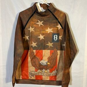 Tie Dye Fleece Double Zipper Sweatshirt ~ Size L ~ "Rebel by Choice"